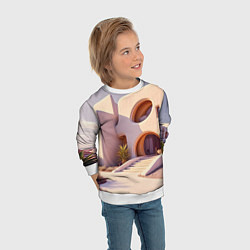 Свитшот детский Фантастический летний дом, цвет: 3D-белый — фото 2