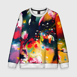 Свитшот детский Глубокая абстракция, цвет: 3D-белый