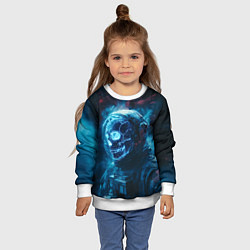 Свитшот детский Скелет американского космонавта, цвет: 3D-белый — фото 2