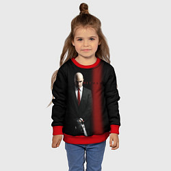 Свитшот детский Агент Hitman, цвет: 3D-красный — фото 2