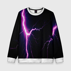 Свитшот детский Lightning purple, цвет: 3D-белый