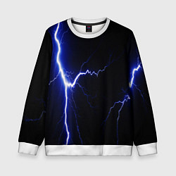 Свитшот детский Lightning blue, цвет: 3D-белый