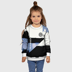 Свитшот детский Volkswagen логотип, цвет: 3D-белый — фото 2