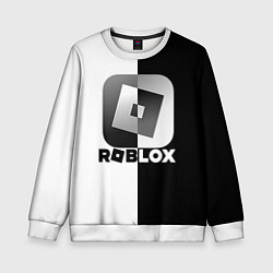 Свитшот детский Роблокс логотип, цвет: 3D-белый