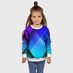 Свитшот детский Color blue, цвет: 3D-белый — фото 2