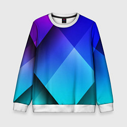 Свитшот детский Color blue, цвет: 3D-белый