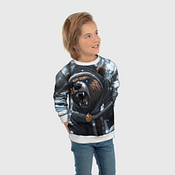 Свитшот детский Зима - русский медведь, цвет: 3D-белый — фото 2