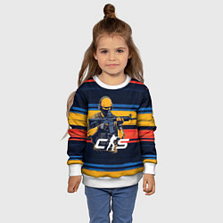 Свитшот детский Counter strike go 2, цвет: 3D-белый — фото 2