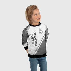 Свитшот детский Real Madrid - white gradient вертикально, цвет: 3D-черный — фото 2