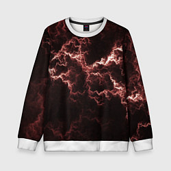 Свитшот детский Lightning red, цвет: 3D-белый