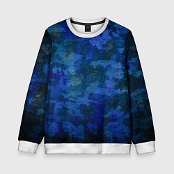 Детский свитшот Абстракция - blue uniform camouflage