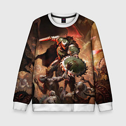 Свитшот детский Doom dark ages, цвет: 3D-белый