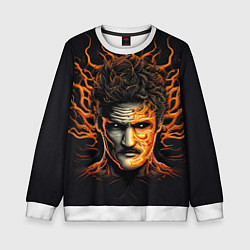 Свитшот детский The last of us - зараженный Джоел, цвет: 3D-белый