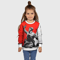 Свитшот детский Победа 9 мая командир, цвет: 3D-белый — фото 2