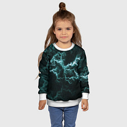Свитшот детский Lightning light blue line, цвет: 3D-белый — фото 2