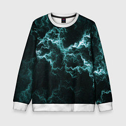 Свитшот детский Lightning light blue line, цвет: 3D-белый
