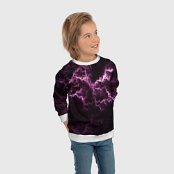 Свитшот детский Lightning pink glow, цвет: 3D-белый — фото 2