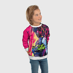 Свитшот детский Fragpunk serket, цвет: 3D-белый — фото 2