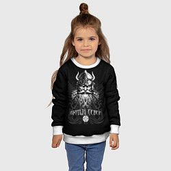 Свитшот детский Языческий северный бог - лютый север, цвет: 3D-белый — фото 2