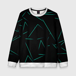 Свитшот детский Color turquoise line, цвет: 3D-белый