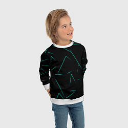 Свитшот детский Color turquoise line, цвет: 3D-белый — фото 2