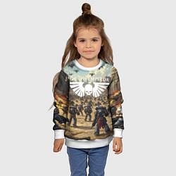 Свитшот детский Warhammer 40k поле боя, цвет: 3D-белый — фото 2