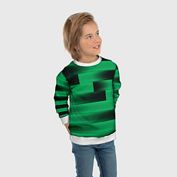 Свитшот детский Color green square, цвет: 3D-белый — фото 2