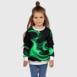 Свитшот детский Color green smoke, цвет: 3D-белый — фото 2