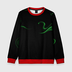 Свитшот детский Color green abstraction, цвет: 3D-красный