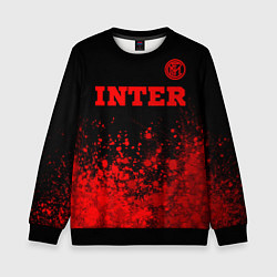 Свитшот детский Inter - red gradient посередине, цвет: 3D-черный