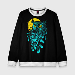 Свитшот детский Night owl, цвет: 3D-белый