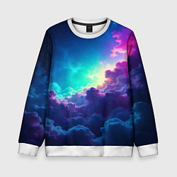 Детский свитшот Неоновые космические облака