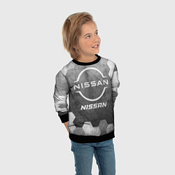 Свитшот детский Nissan - grey gradient, цвет: 3D-черный — фото 2