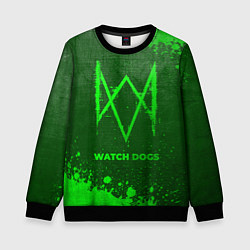 Свитшот детский Watch Dogs - green gradient, цвет: 3D-черный