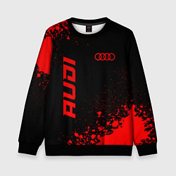 Свитшот детский Audi - red gradient вертикально, цвет: 3D-черный