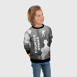 Свитшот детский Counter Strike - grey gradient вертикально, цвет: 3D-черный — фото 2