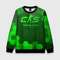 Детский свитшот Counter-Strike 2 - green gradient