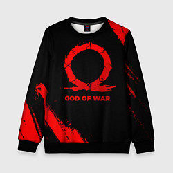 Свитшот детский God of War - red gradient, цвет: 3D-черный