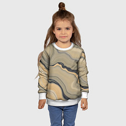 Свитшот детский Песочный мрамор, цвет: 3D-белый — фото 2