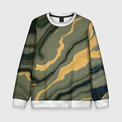 Детский свитшот Оливковый мрамор