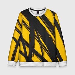 Свитшот детский Абстракция на желтом, цвет: 3D-белый
