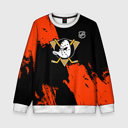 Детский свитшот Анахайм Дакс - оранжевая краска