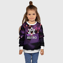 Свитшот детский Astro логотип группы из кристаллов, цвет: 3D-белый — фото 2