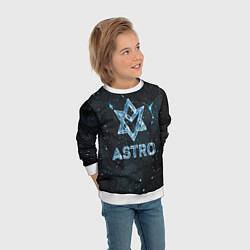 Свитшот детский Astro логотип из синего стекла, цвет: 3D-белый — фото 2