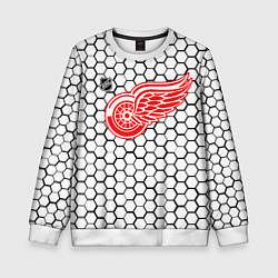 Детский свитшот Детройт Ред Уингз - белые соты