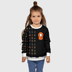 Свитшот детский Южного парка Кенни, цвет: 3D-белый — фото 2