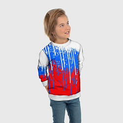 Свитшот детский Патриот - флаг, цвет: 3D-белый — фото 2
