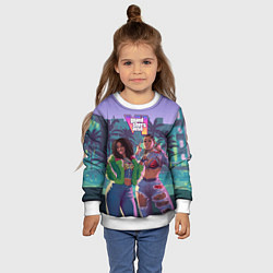 Свитшот детский Риал даймз из Gta 6, цвет: 3D-белый — фото 2