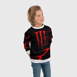 Свитшот детский Monster energy storm red, цвет: 3D-белый — фото 2