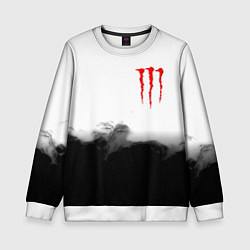 Свитшот детский Monster energy splash smoke, цвет: 3D-белый